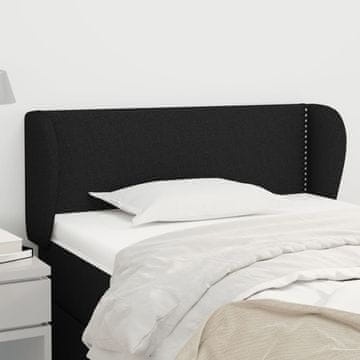 Vidaxl vidaXL Vzglavnik s krilci, črne barve 103x23x78/88 cm, blago