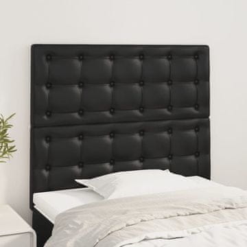 Vidaxl vidaXL Vzglavja za posteljo, 2 kosa, črna, 90x5x78/88 cm, umetno usnje