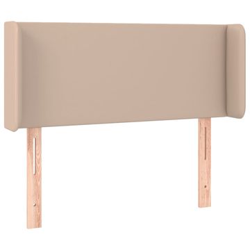 Vidaxl Vzglavje z ušesi kapučino 103x16x78/88 cm umetno usnje