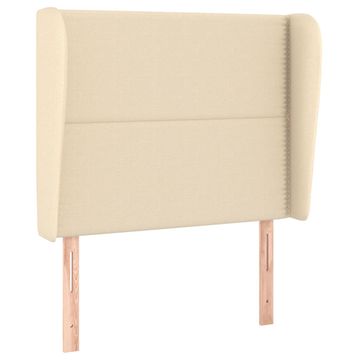 Vidaxl Vzglavje z ušesi krem 93x23x118/128 cm blago