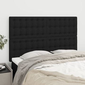 Vidaxl vidaXL Vzglavja za posteljo, 4 kosi, črna, 72x5x78/88 cm, blago