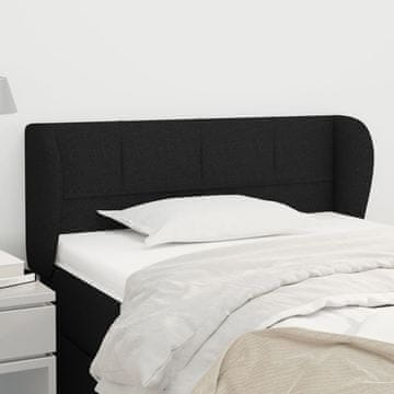 Vidaxl vidaXL Vzglavnik s krilci, črne barve 103x23x78/88 cm, blago