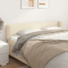 Vidaxl Vzglavje z ušesi krem 183x23x78/88 cm umetno usnje