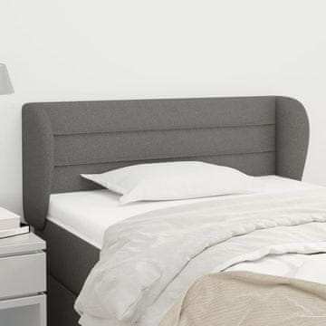 Vidaxl vidaXL Vzglavje s krilci temno sivo 93x23x78/88 cm blago