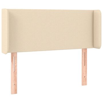 Vidaxl Vzglavje z ušesi krem 93x16x78/88 cm blago