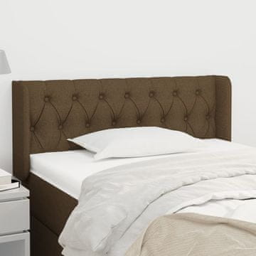 Vidaxl vidaXL Vzglavje s krilci temno rjavo 103x16x78/88 cm blago