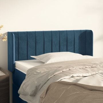 Vidaxl vidaXL Vzglavje s krilci temno modro 83x16x78/88 cm žamet