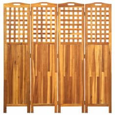 Vidaxl Paravan 4-delni 161x2x170 cm trden akacijev les