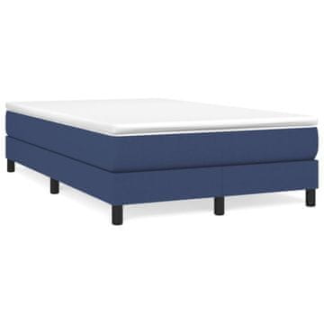 Vidaxl Posteljni okvir z vzmetmi modra 120x200 cm tkanina