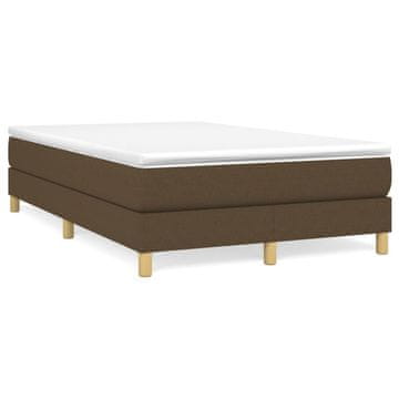 Vidaxl Posteljni okvir z vzmetmi temno rjav 120x200 cm blago