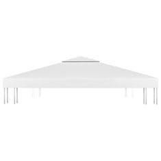 Vidaxl Streha za paviljon 2-delna 310 g/m2 3x3 m bela