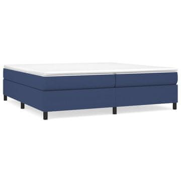 Vidaxl Posteljni okvir z vzmetmi moder 200x200 cm blago