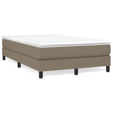 Vidaxl Posteljni okvir z vzmetmi taupe 120x200 cm blago