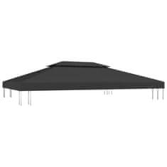 Vidaxl Streha za paviljon 2-delna 310 g/m2 4x3 m črna