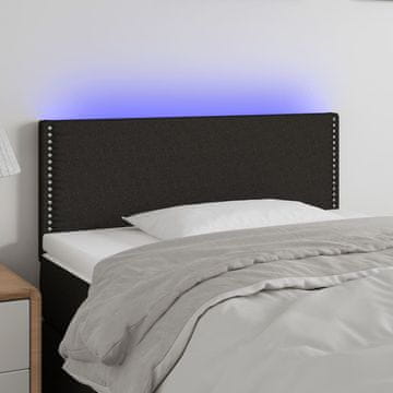 Vidaxl vidaXL Vzglavje postelje z LED diodo črno 80x5x78/88 cm blago