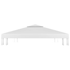 Vidaxl Streha za paviljon 2-delna 310 g/m2 4x3 m bela