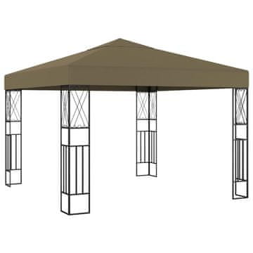 Vidaxl Paviljon 3x3 m taupe blago