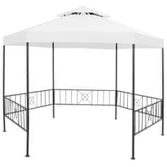 Vidaxl Vrtni paviljon 323x275x265 cm bel 180 g/m2