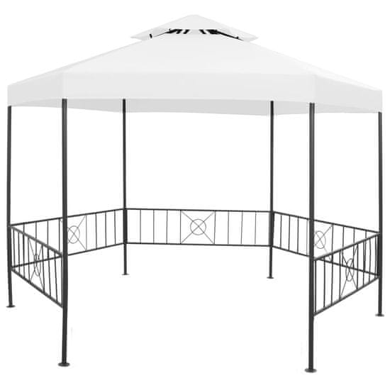 Vidaxl Vrtni paviljon 323x275x265 cm bel 180 g/m2