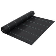 Vidaxl Tkanina proti plevelu in koreninam mat črna 1x100 m PP