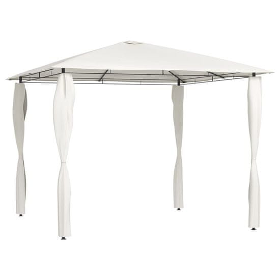 Vidaxl Paviljon s stranico 3x3x2,6 m krem 160 g/m2