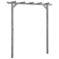 shumee Vrtna pergola siva 200x40x205 cm impregnirana borovina