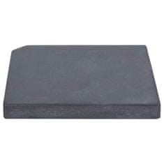 Greatstore Stojalo za senčnik črno 47x47x4,5 cm granitno