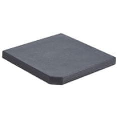 Greatstore Stojalo za senčnik črno 47x47x4,5 cm granitno