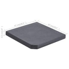 Vidaxl Stojalo za senčnik črno 47x47x4,5 cm granitno