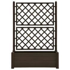 Vidaxl Vrtno cvetlično korito z oporno mrežo 100x43x142 cm PP mocha