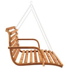 Vidaxl Gugalna klop trdna smrekovina s tikovino 91x130x58 cm