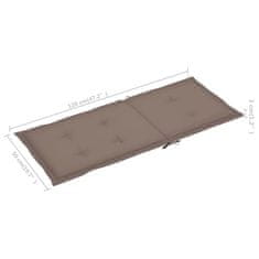 Vidaxl Blazine za vrtne stole 6 kosov taupe 120x50x3 cm blago