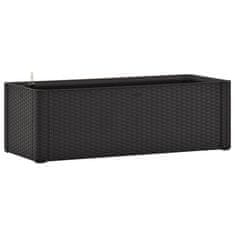 Vidaxl Visoka greda z zalivalnim sistemom antracitna 100x43x33 cm