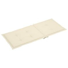 Vidaxl Blazine za vrtne stole 6 kosov krem 120x50x3 cm blago