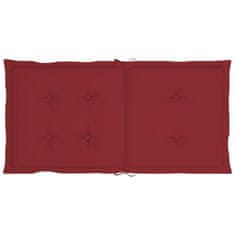Vidaxl Blazine za vrtne stole 6 kosov vinsko rdeče 100x50x3 cm oxford