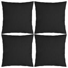 Vidaxl Okrasne blazine 4 kosi črne 60x60 cm blago