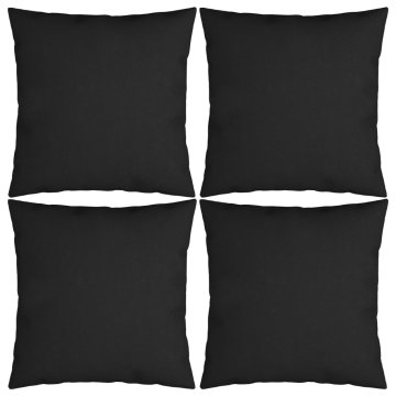 Vidaxl Okrasne blazine 4 kosi črne 60x60 cm blago