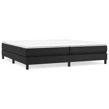 Vidaxl Box spring postelja z vzmetnico črna 200x200 cm umetno usnje