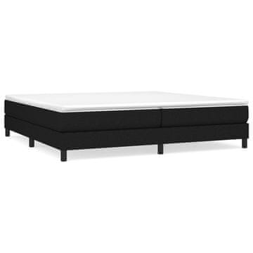 Vidaxl Box spring postelja z vzmetnico črn 200x200 cm blago