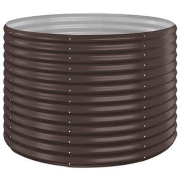 Vidaxl Visoka greda iz cinkanega jekla 100x100x68 cm rjava