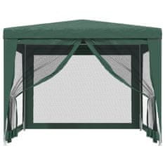shumee Vrtni šotor s 4 mrežastimi stranicami zelen 3x3 m HDPE