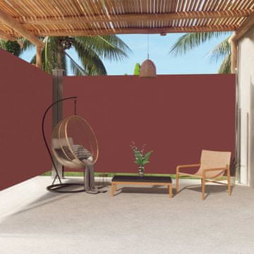Vidaxl vidaXL Zložljiva stranska tenda rjava 220x600 cm