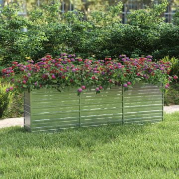 Vidaxl vidaXL Dvignjeno korito za gredice 240 x 40 x 77 cm pocinkano jeklo