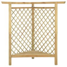 Vidaxl Kotna pergola s klopjo 166x81x174 cm impregnirana borovina