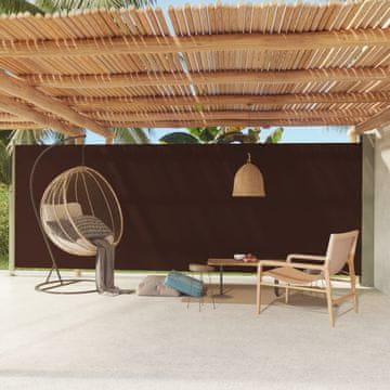 Vidaxl vidaXL Zložljiva stranska tenda za teraso 200 x 600 cm rjava