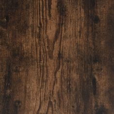 Greatstore Stranska mizica dimljeni hrast 35x30x60 cm inženirski les