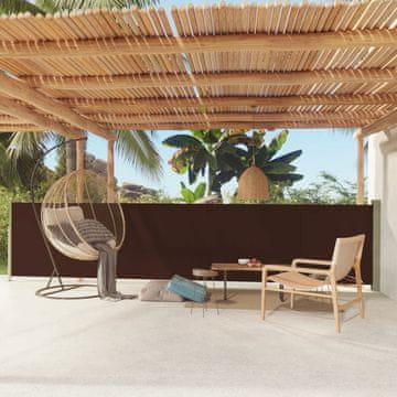Vidaxl vidaXL Zložljiva stranska tenda za teraso 117 x 600 cm rjava