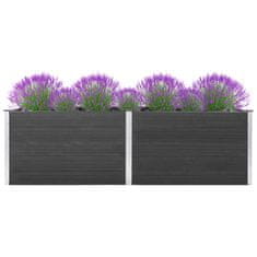 Vidaxl Visoka greda 300x50x91 cm WPC siva