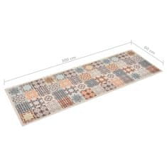 Vidaxl Kuhinjska preproga pralna barva mozaika 60x300 cm
