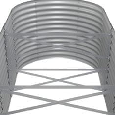 Vidaxl Visoka greda iz prašno premazanega jekla 512x80x68 cm siva